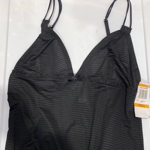 Alfani intimates onyx size small nightie sheer stripes